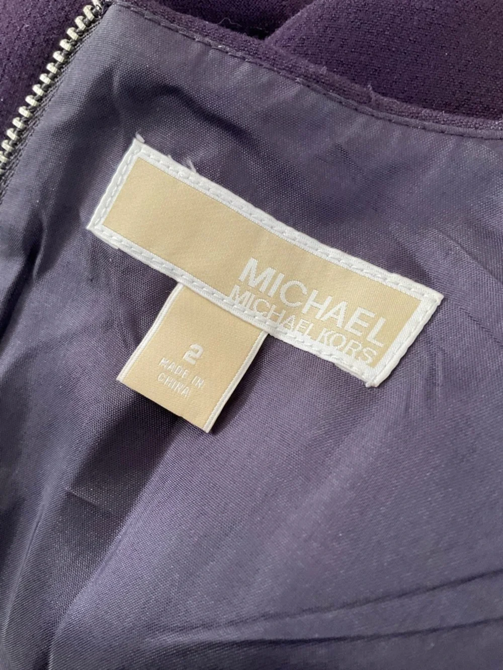 MICHAEL KORS VERTICAL ZIPPER BACK SHEATH SLEEVELESS DRESS‎